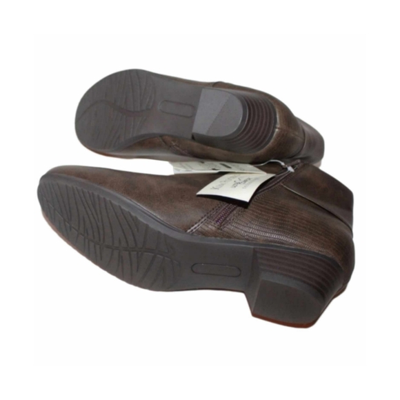 Women's PU Leather Ankle Booties - Picture 11 of 16